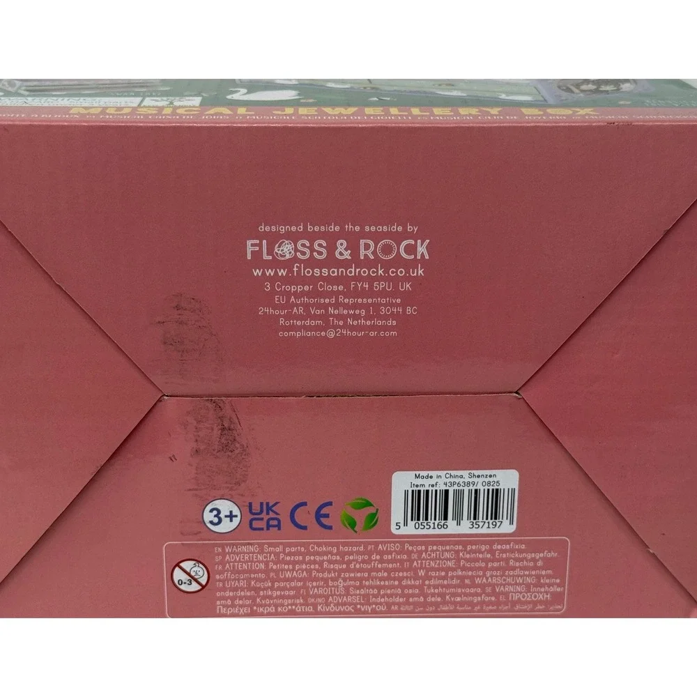 Floss & Rock Enchanted Swan Lake Musical Jewelry Box with 3 Drawers New